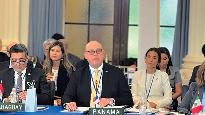 Carlos Guevara Mann, viceministro de Asuntos Multilaterales y de Cooperación, durana la reunión en la OEA. Carlos Guevara Mann, viceministro de Asuntos Multilaterales y de Cooperación, durana la reunión en la OEA.