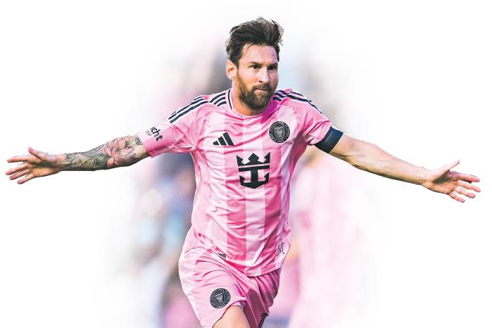 El delantero del Inter Miami, Lionel Messi celebrando un gol. El delantero del Inter Miami, Lionel Messi celebrando un gol.