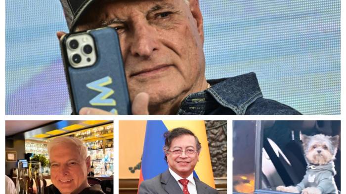 Imágenes de Ricardo Martinelli durante las elecciones, en Bogotá junta al presidente Gustavo Petro y su perro Bruno en Colombia. Imágenes de Ricardo Martinelli durante las elecciones, en Bogotá junta al presidente Gustavo Petro y su perro Bruno en Colombia.