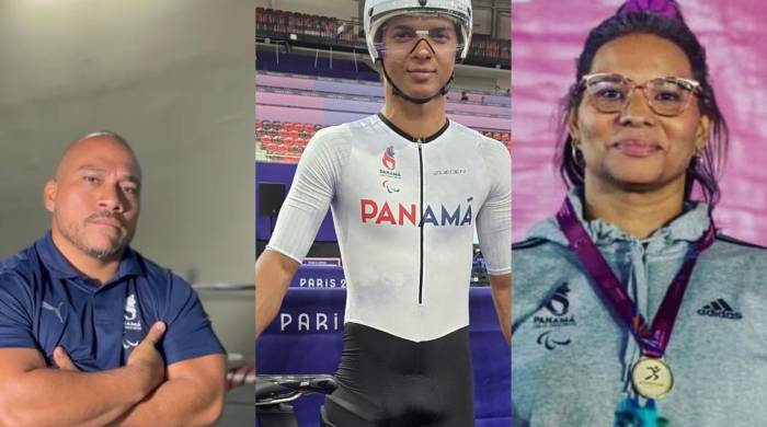 Los atletas paralímpicos Rey Dimas (i.), Esteban Goddard (c.) e Iveth Valdés (d.). Los atletas paralímpicos Rey Dimas (i.), Esteban Goddard (c.) e Iveth Valdés (d.).