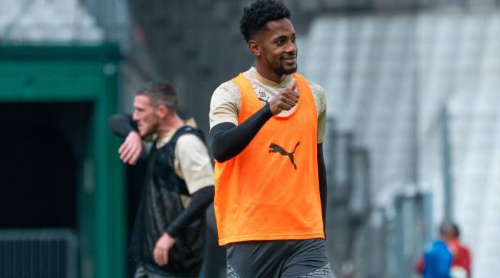 Michael Murillo durante un entrenamiento con el Olympique Marsella. Michael Murillo durante un entrenamiento con el Olympique Marsella.