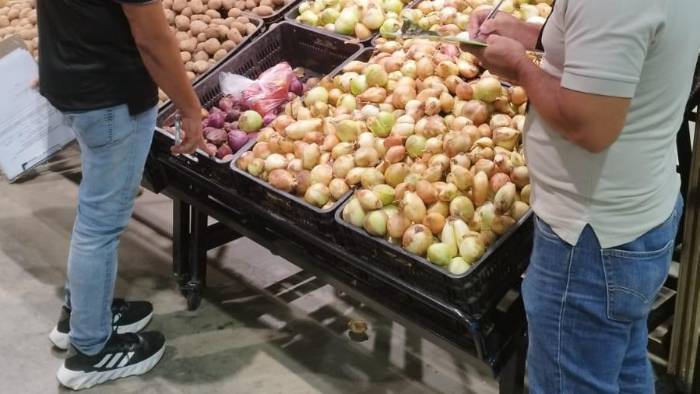 Funcionarios de la regional de Veraguas realizan el conteo de papa y cebolla que hay en los comercios de la provincia. Funcionarios de la regional de Veraguas realizan el conteo de papa y cebolla que hay en los comercios de la provincia.