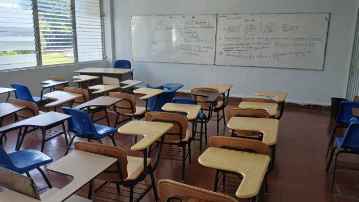 Las clases fueron afectadas por falta de agua potable. Las clases fueron afectadas por falta de agua potable.
