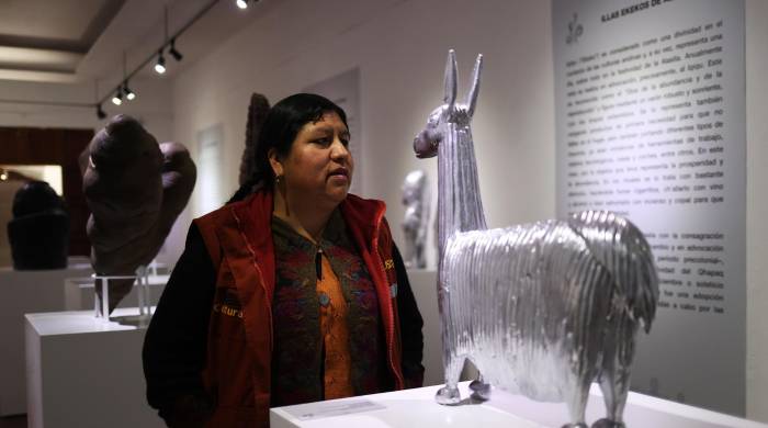 La directora del Musef, Elvira Espejo, realiza un recorrido por la exposición 'Illanakan, Ispallanakan Ajayupa. Illas e ispallas, seres protectores y proveedores de abundancia' en el Museo de Etnografía y Folclore. La directora del Musef, Elvira Espejo, realiza un recorrido por la exposición 'Illanakan, Ispallanakan Ajayupa. Illas e ispallas, seres protectores y proveedores de abundancia' en el Museo de Etnografía y Folclore.