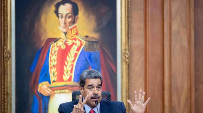 El presidente de Venezuela, Nicolás Maduro, durante una rueda de prensa el miércoles 31 de julio en el Palacio de Miraflores en Caracas (Venezuela). El presidente de Venezuela, Nicolás Maduro, durante una rueda de prensa el miércoles 31 de julio en el Palacio de Miraflores en Caracas (Venezuela).