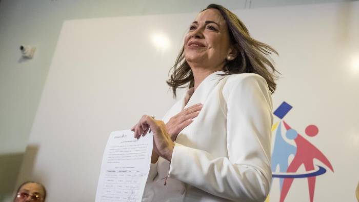 Fotografía de archivo donde se observa a la líder de oposición venezolana, María Corina Machado. Fotografía de archivo donde se observa a la líder de oposición venezolana, María Corina Machado.