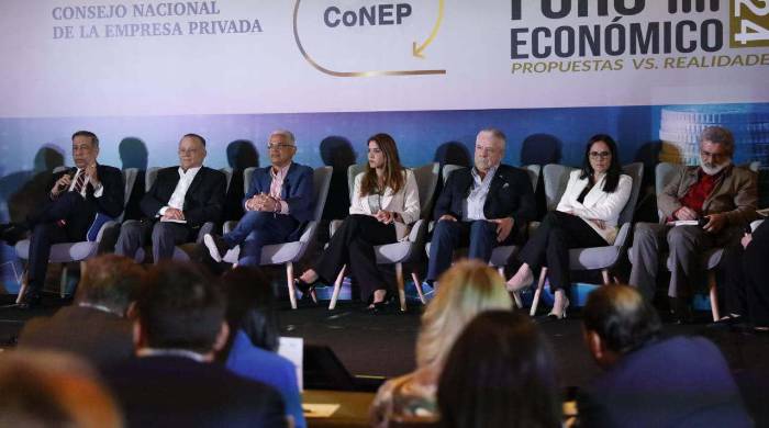 Los representantes de los candidatos presidenciales en el Foro Económico de Conep. Los representantes de los candidatos presidenciales en el Foro Económico de Conep.