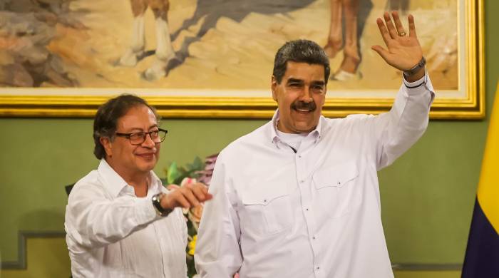 El presidente de Venezuela, Nicolás Maduro (d) y el presidente de Colombia, Gustavo Petro, en una fotografía de archivo. El presidente de Venezuela, Nicolás Maduro (d) y el presidente de Colombia, Gustavo Petro, en una fotografía de archivo.