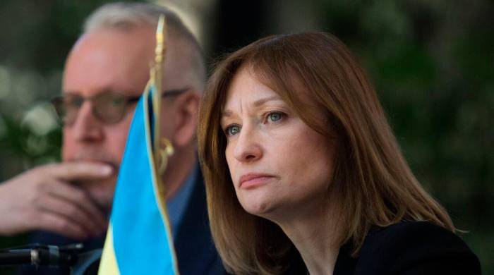 La embajadora de Ucrania Oksana Dramaretska. La embajadora de Ucrania Oksana Dramaretska.
