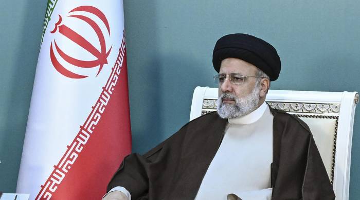 Imagen del fallecido presidente iraní Ibrahim Raisí durante su participación este domingo en la inauguración de una presa en la frontera entre Irán y Azerbaiyán. Imagen del fallecido presidente iraní Ibrahim Raisí durante su participación este domingo en la inauguración de una presa en la frontera entre Irán y Azerbaiyán.