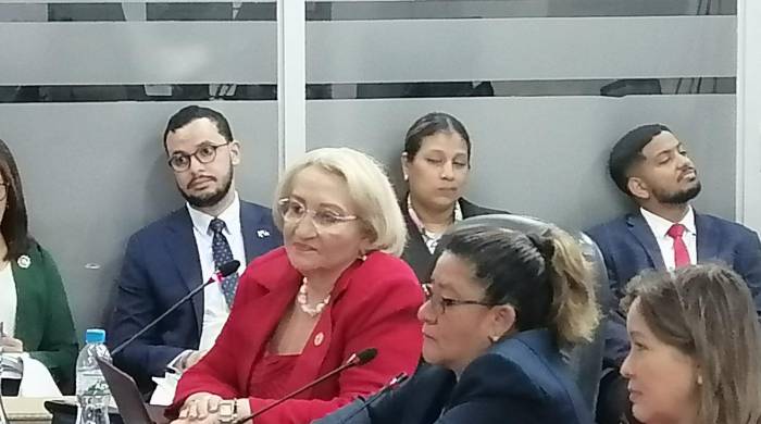 La rectora de la Unachi, Etelvina Bonaga durante la sustentación del traslado de partida en la Comisión de Presupuesto de la Asamblea Nacional. La rectora de la Unachi, Etelvina Bonaga durante la sustentación del traslado de partida en la Comisión de Presupuesto de la Asamblea Nacional.