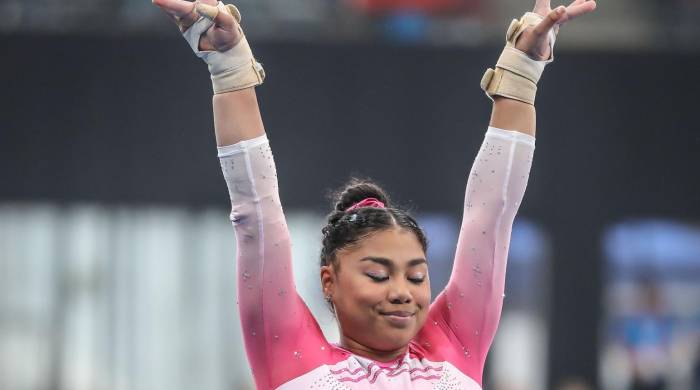 La gimnasta panameña, Hillary Heron. La gimnasta panameña, Hillary Heron.