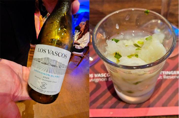 Los Vascos, sauvignon blanc con ceviche de pescado blanco. Los Vascos, sauvignon blanc con ceviche de pescado blanco.
