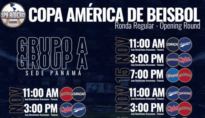 Las selecciones competirán a partir del 13 de noviembre en la ciudad de Panamá. Las selecciones competirán a partir del 13 de noviembre en la ciudad de Panamá.