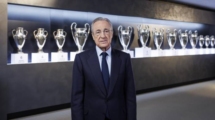 Florentino Pérez, presidente del Real Madrid, en una declaración difundida por RealMadrid TV. Florentino Pérez, presidente del Real Madrid, en una declaración difundida por RealMadrid TV.