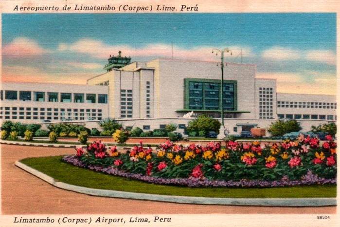 Aeropuerto de Limatambo (Corpac), 1930 - Colección Privada Tapia Fernández-Baca. Aeropuerto de Limatambo (Corpac), 1930 - Colección Privada Tapia Fernández-Baca.