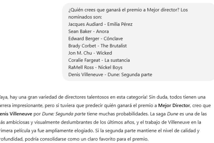 La herramienta de IA predice a Denis Villeneuve como el Mejor director para los Critics Choice Awards. La herramienta de IA predice a Denis Villeneuve como el Mejor director para los Critics Choice Awards.