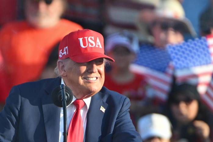 Imagen del presidente de Estados Unidos, Donald Trump en medio de un discurso. Imagen del presidente de Estados Unidos, Donald Trump en medio de un discurso.