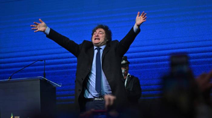 El presidente de Argentina, Javier Milei, participa en la conferencia del Conservative Political Action Conference este domingo en Balneário Camboriú, estado de Santa Catarina, Brasil. El presidente de Argentina, Javier Milei, participa en la conferencia del Conservative Political Action Conference este domingo en Balneário Camboriú, estado de Santa Catarina, Brasil.