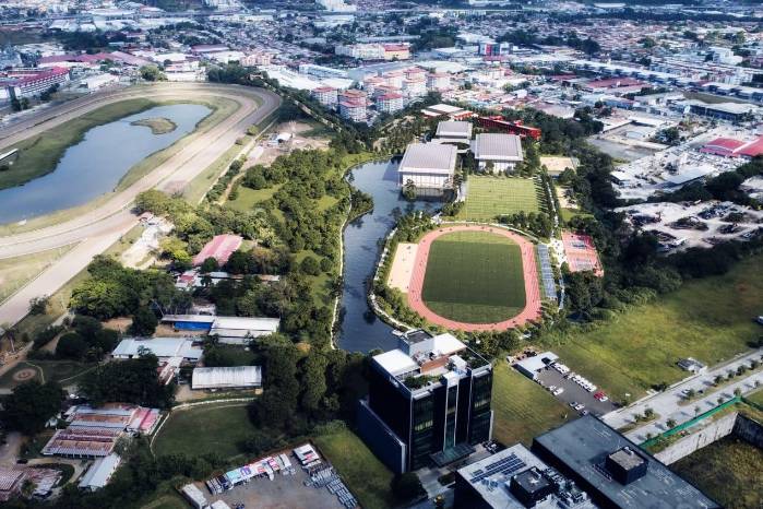 Fotomontaje y render del Centro de Alto Rendimiento en construcción junto al hipódromo. Fotomontaje y render del Centro de Alto Rendimiento en construcción junto al hipódromo.