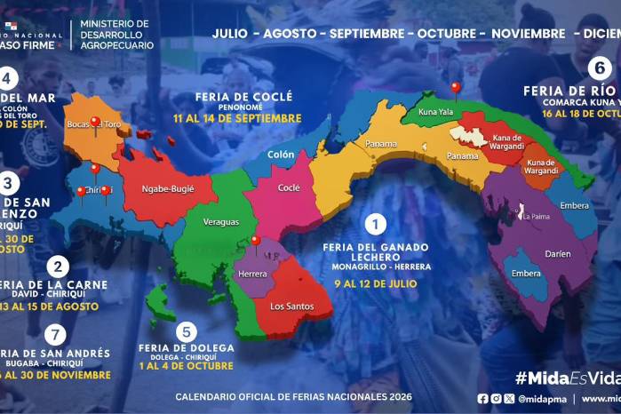 Calendario de ferias nacionales de julio, agosto, septiembre, octubre y noviembre 2026. Calendario de ferias nacionales de julio, agosto, septiembre, octubre y noviembre 2026.
