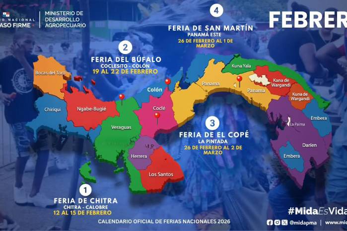Calendario de ferias nacionales de febrero 2026. Calendario de ferias nacionales de febrero 2026.