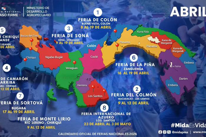 Calendario de ferias nacionales de abril 2026. Calendario de ferias nacionales de abril 2026.