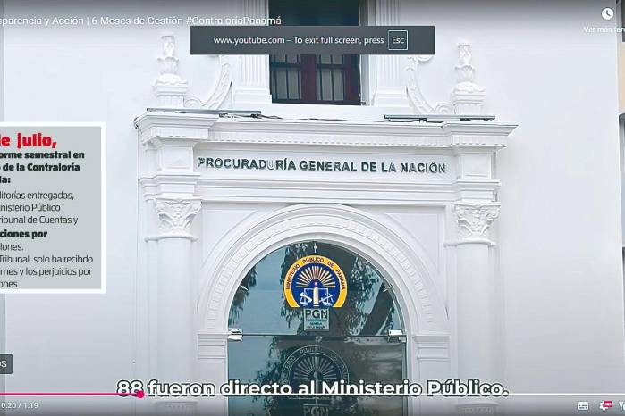 Extracto del video de la Contraloría publicado el 9 de julio en el que se detalla la gestión de la entidad y de las 500 auditorías listas y entregadas en junio pasaron a 237. Extracto del video de la Contraloría publicado el 9 de julio en el que se detalla la gestión de la entidad y de las 500 auditorías listas y entregadas en junio pasaron a 237.