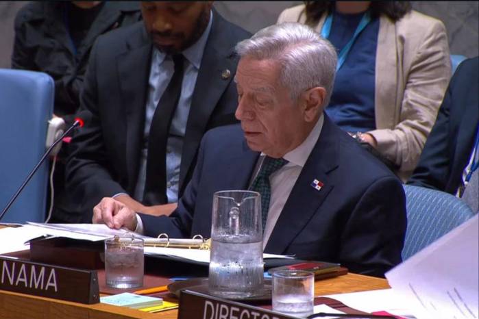 El embajador de Panamá ante la ONU, Eloy Alfaro de Alba, durante su intervención en el Consejo de Seguridad sobre la crisis humanitaria en Haití. El embajador de Panamá ante la ONU, Eloy Alfaro de Alba, durante su intervención en el Consejo de Seguridad sobre la crisis humanitaria en Haití.