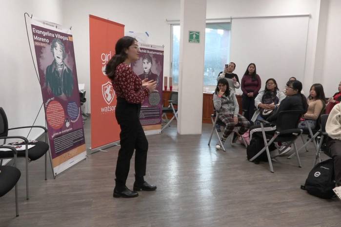 Taller organizado por la Fundación Abertis y UNICEF en Ciudad de México para reducir la brecha de género en las carreras STEM, donde, según datos de la OCDE, solo un tercio -entre el 30 y el 35 %- son mujeres. Taller organizado por la Fundación Abertis y UNICEF en Ciudad de México para reducir la brecha de género en las carreras STEM, donde, según datos de la OCDE, solo un tercio -entre el 30 y el 35 %- son mujeres.
