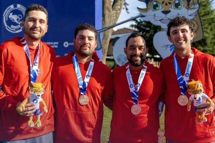 Jean Paul Ducruet, Raúl Carbonell, Lucca González y Omar Tejeira, medalla de bronce en Golf - Equipo Masculino en los XII Juegos Centroamericanos Guatemala 2025. Jean Paul Ducruet, Raúl Carbonell, Lucca González y Omar Tejeira, medalla de bronce en Golf - Equipo Masculino en los XII Juegos Centroamericanos Guatemala 2025.