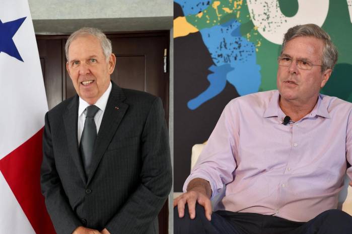 José Miguel Alemán y Jeb Bush. José Miguel Alemán y Jeb Bush.