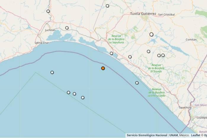 Sismo de magnitud 4.0 sacude a Chiapas, México Sismo de magnitud 4.0 sacude a Chiapas, México
