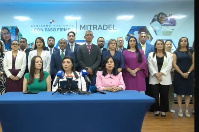 Imagen de la conferencia de prensa del Mitradel de este jueves 17 de julio de 2025. Imagen de la conferencia de prensa del Mitradel de este jueves 17 de julio de 2025.