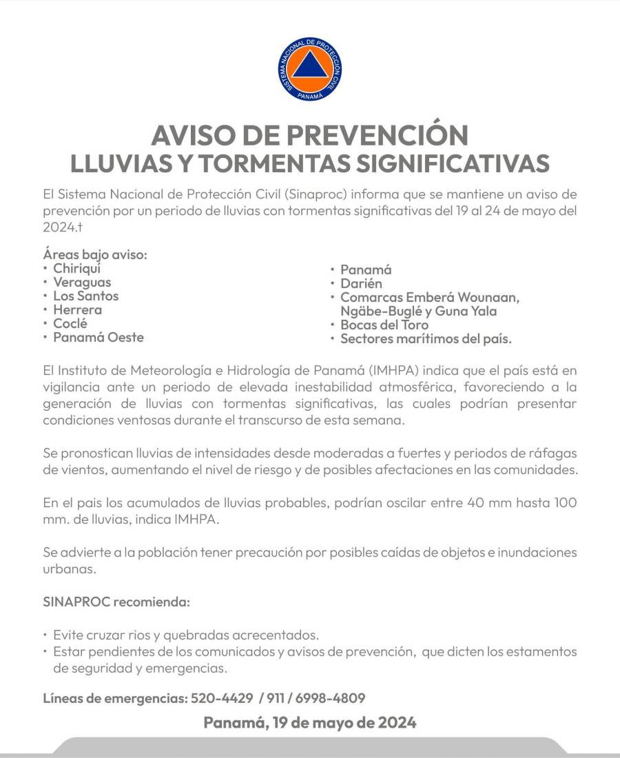 Comunicado del Sinaproc. Comunicado del Sinaproc.
