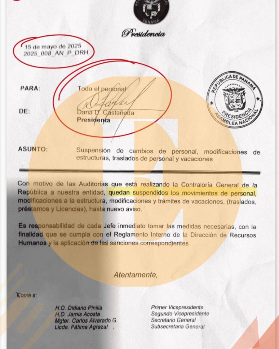 En la carta del 15 mayo de 2025 está la orden de paralizar los movimientos de personal, mientras que en la del año pasado se muestra cómo Recursos Humanos avala estos trámites en la entidad. En la carta del 15 mayo de 2025 está la orden de paralizar los movimientos de personal, mientras que en la del año pasado se muestra cómo Recursos Humanos avala estos trámites en la entidad.