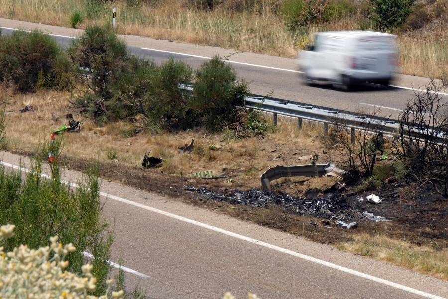 Lugar donde Diogo Jota y André Silva fallecieron en el accidente automovilístico en España. Lugar donde Diogo Jota y André Silva fallecieron en el accidente automovilístico en España.