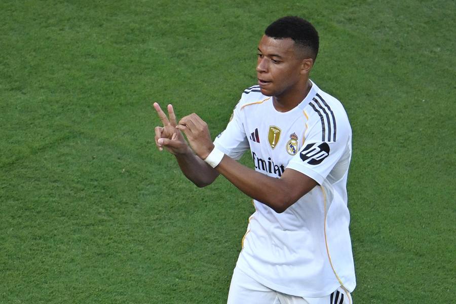 Kylian Mbappé celebrando su gol ante el Borussia Dortmund. Kylian Mbappé celebrando su gol ante el Borussia Dortmund.
