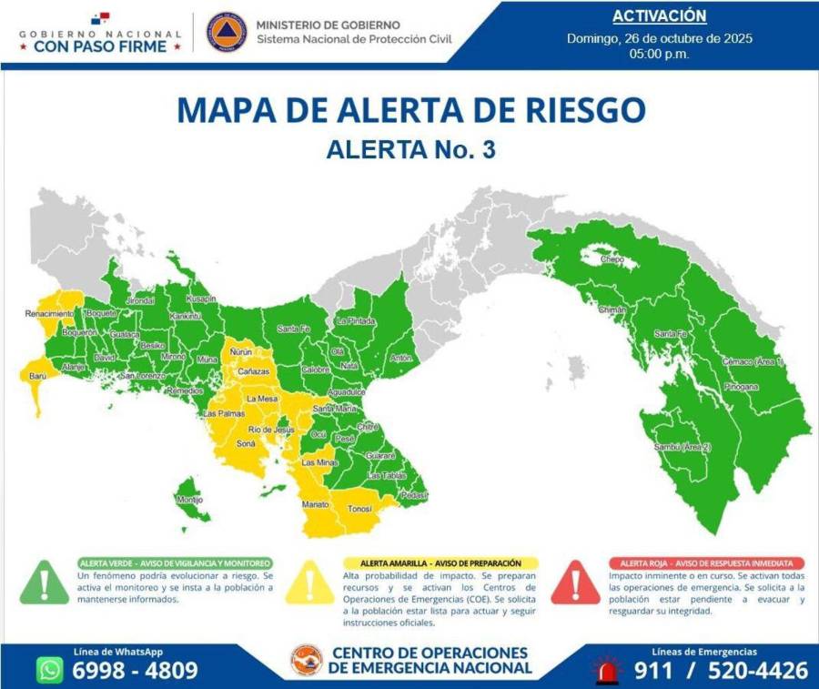 Panamá eleva alerta por Huracán Melissa: inundaciones azotan Veraguas y Los Santos Panamá eleva alerta por Huracán Melissa: inundaciones azotan Veraguas y Los Santos