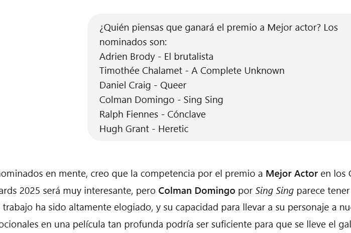 La herramienta de IA predice a Colman Domingo como el Mejor actor para los Critics Choice Awards. La herramienta de IA predice a Colman Domingo como el Mejor actor para los Critics Choice Awards.