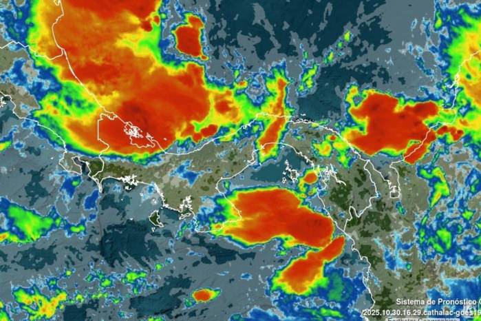 Imagen de satélite GOES infrarrojo para Panamá y Costa Rica. Imagen de satélite GOES infrarrojo para Panamá y Costa Rica.