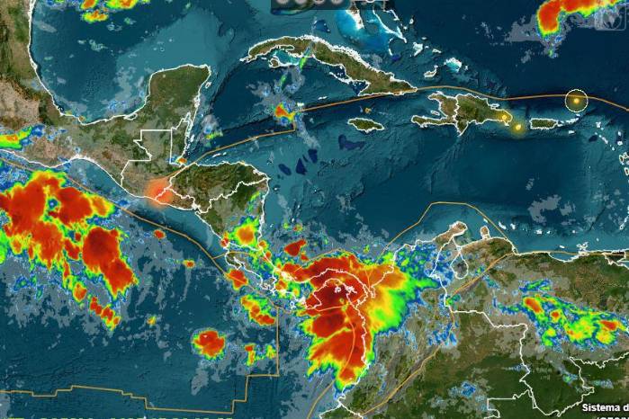 Muestra del mapa satelital de Panamá del Sistema Regional de Monitoreo. Muestra del mapa satelital de Panamá del Sistema Regional de Monitoreo.