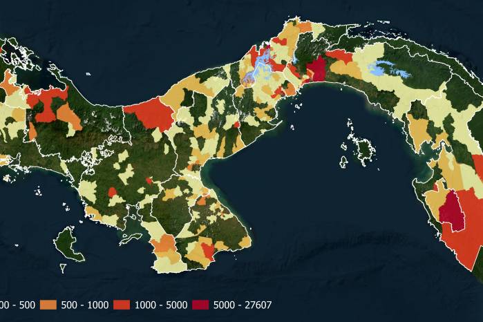 Este mapa refleja los corregimientos según el número de personas afectadas por inundaciones, siendo las áreas con la mayor concentración los corregimientos de Panamá Este, Cativá en Colón y Guabito en Bocas del Toro, durante el período 1990- 2020. Este mapa refleja los corregimientos según el número de personas afectadas por inundaciones, siendo las áreas con la mayor concentración los corregimientos de Panamá Este, Cativá en Colón y Guabito en Bocas del Toro, durante el período 1990- 2020.