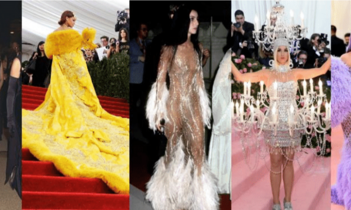 Algunos de los icónicos looks en los Met Gala. Algunos de los icónicos looks en los Met Gala.