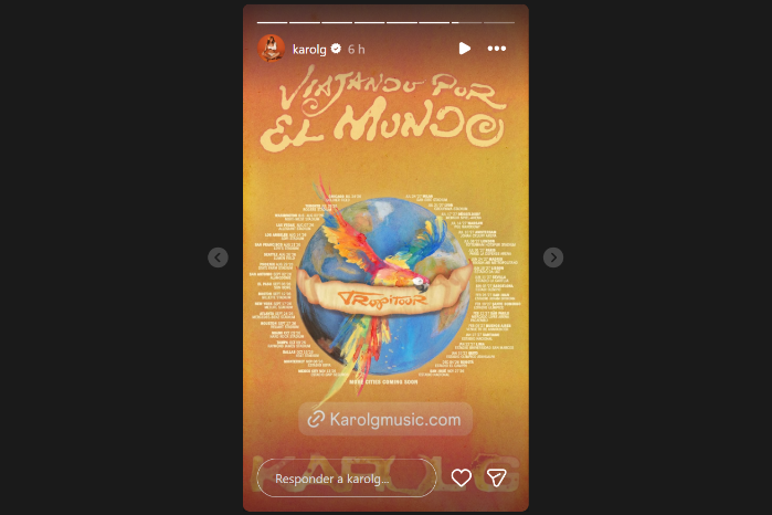Países confirmados del ‘Viajando por el Mundo, TropiTour’ de Karol G.