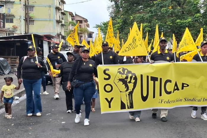 Bajo el lema de unidad obrera, sindicatos recorren la provincia de Colón para reivindicar sus derechos históricos en el Día Internacional de los Trabajadores.