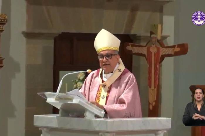 El arzobispo de Panamá, monseñor José Domingo Ulloa, este domingo 14 de diciembre, en su misa dominical.