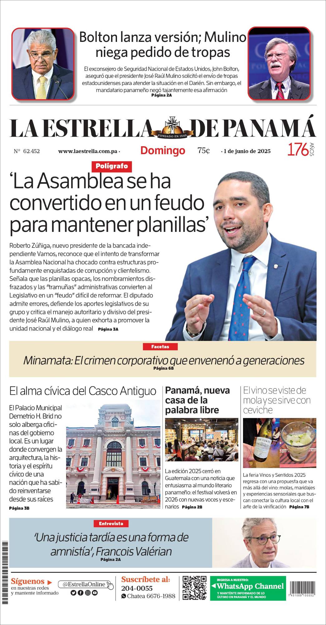 Portada del impreso de 1 de junio de 2025