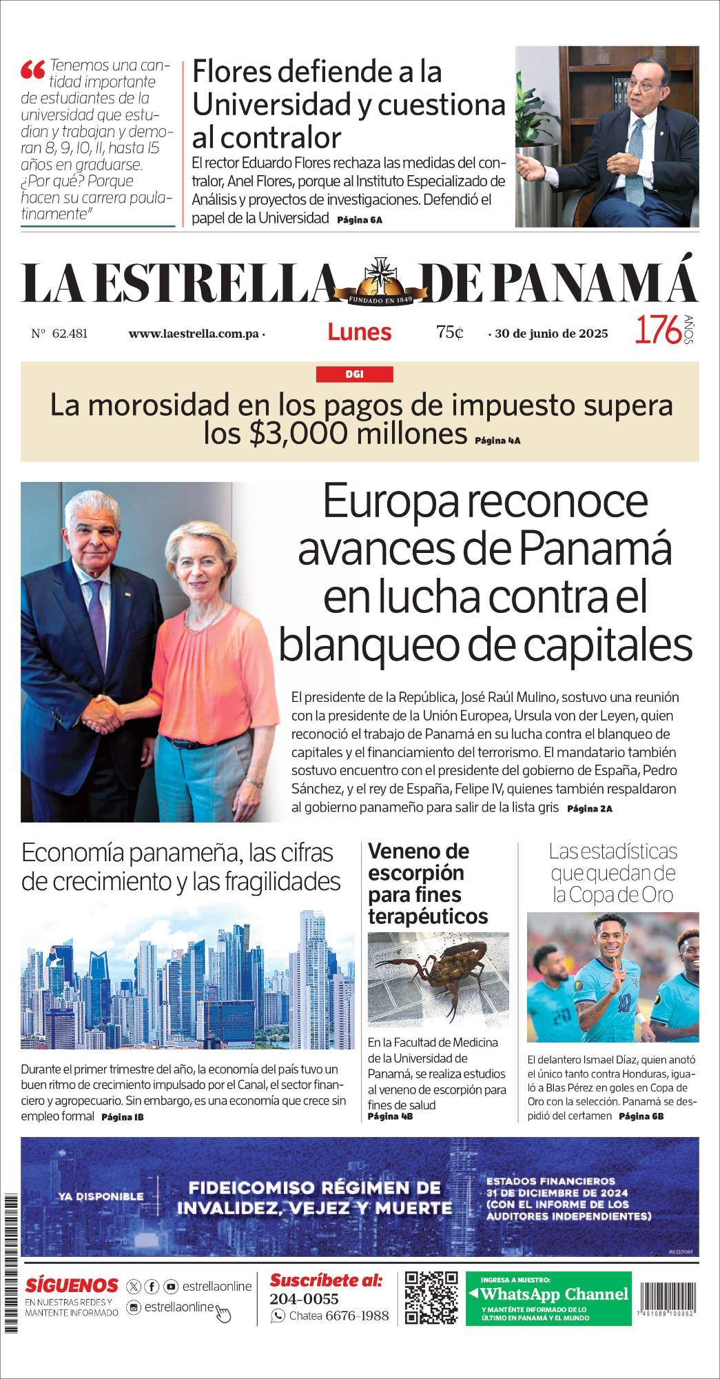 Portada del impreso de 30 de junio de 2025