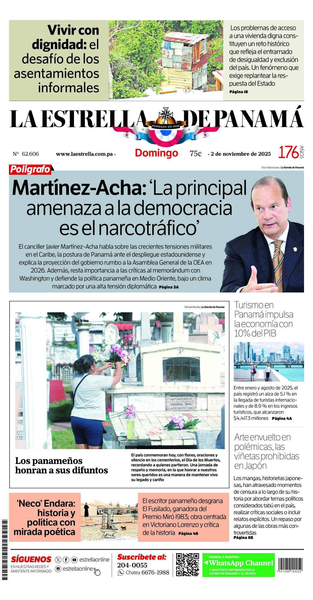 Portada del impreso del 2 de noviembre de 2025